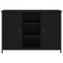 Credenza Nera 100x35x70 cm in Legno Multistrato