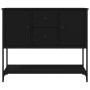 Credenza Nera 100x36x85 cm in Legno Multistrato