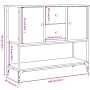 Credenza Nera 100x36x85 cm in Legno Multistrato