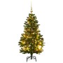 Albero Natale Incernierato con 150 LED e Palline 150 cm