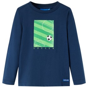 Maglietta da Bambino Maniche Lunghe Blu Marino 92