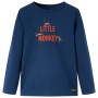 Maglietta per Bambini Maniche Lunghe Blu Marino 140