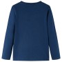 Maglietta per Bambini Maniche Lunghe Blu Marino 140
