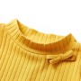 Maglietta per Bambini a Maniche Lunghe a Costine Ocra Scuro 140