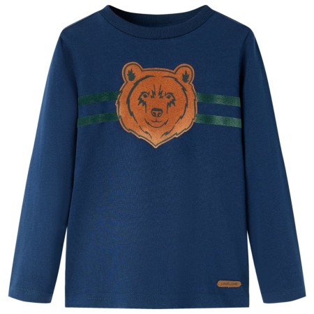 Maglietta per Bambini Maniche Lunghe Blu Marino 104