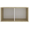 Mobili TV 2 pz Bianco e Rovere 72x35x36,5 cm Legno Multistrato