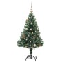 Albero Natale Artificiale 150 LED Palline e Neve Fioccata 150cm