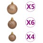 Albero Natale Artificiale 150 LED Palline e Neve Fioccata 150cm