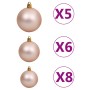 Albero Natale Artificiale 150 LED Palline e Neve Fioccata 150cm