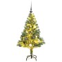 Albero Natale Artificiale 150 LED Palline e Neve Fioccata 120cm