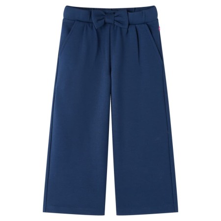 Pantaloni per Bambini a Gamba Larga Blu Marino 104