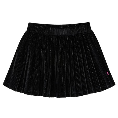 Gonna Plissettata da Bambina con Lurex Nero 128