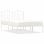 Giroletto con Testiera Metallo Bianco 120x190 cm