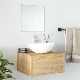 Set Mobili da Bagno 2 pz Rovere in Legno Multistrato