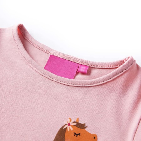 Maglietta per Bambini a Maniche Lunghe Rosa Chiaro 128