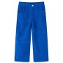Pantaloni per Bambini in Velluto a Coste Blu Cobalto 116