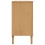 Credenza SENJA Aspetto Rattan 112x40x80 cm Legno Massello Pino