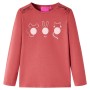 Maglietta per Bambini Maniche Lunghe Rosa Bruciato 128