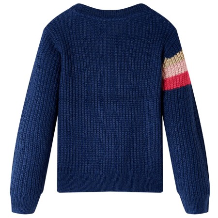 Maglione per Bambini Lavorato a Maglia Blu Marino 128