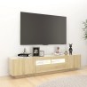 Mobile Porta TV con Luci LED Rovere Sonoma 180x35x40 cm