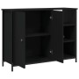 Credenza Nera 100x33x75 cm in Legno Multistrato