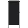 Credenza Nera 100x33x75 cm in Legno Multistrato