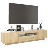 Mobile Porta TV con Luci LED Rovere Sonoma 180x35x40 cm