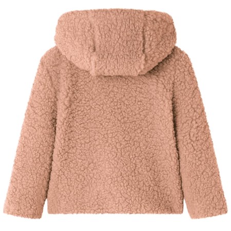 Giacca con Cappuccio da Bambina Pelliccia Sintetica Teddy Cognac 140