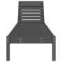Lettini Prendisole 2pz Grigi 199,5x60x74 cm Legno Massello Pino