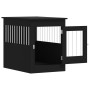 Gabbia Cani da Arredamento Nera 55x80x68cm Legno Multistrato