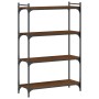 Libreria 4 Ripiani Rovere Marrone 80x30x120cm Legno Multistrato