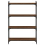 Libreria 4 Ripiani Rovere Marrone 80x30x120cm Legno Multistrato