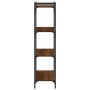 Libreria 4 Ripiani Rovere Marrone 80x30x120cm Legno Multistrato