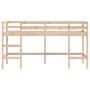 Letto Soppalco con Scala Bambini 90x200 cm Legno Massello Pino