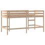 Letto Soppalco con Scala Bambini 90x200 cm Legno Massello Pino