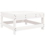 Set Salotto da Giardino 3 pz Bianco in Legno Massello di Pino