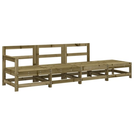 Set Salotto da Giardino 4 pz in Legno Impregnato di Pino