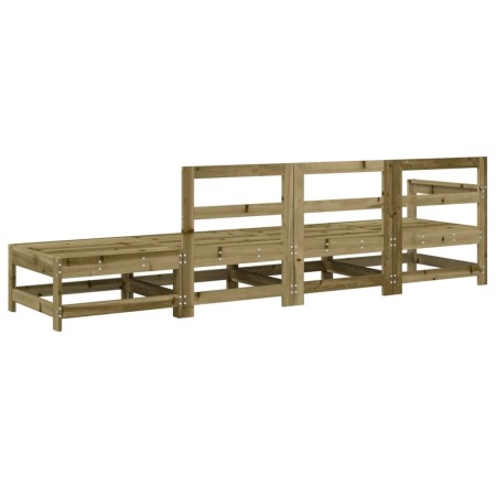 Set Salotto da Giardino 4 pz in Legno Impregnato di Pino