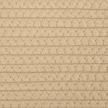 Cestini Portaoggetti 2pz Beige e Bianco Ø28x28 cm in Cotone