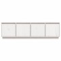 Mobile Porta TV Bianco 156x37x45 cm in Legno Massello di Pino