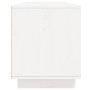 Mobile Porta TV Bianco 156x37x45 cm in Legno Massello di Pino