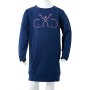 Abito in Felpa da Bambina Blu Marino 128