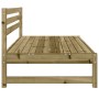 Divano Centrale da Giardino 120x80 cm Legno Impregnato di Pino