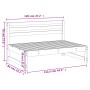Divano Centrale da Giardino 120x80 cm Legno Impregnato di Pino