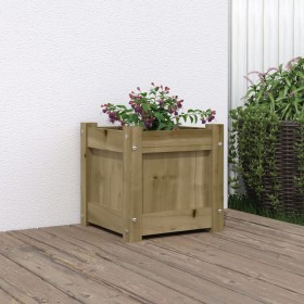 Fioriera da Giardino 31x31x31 cm in Legno di Pino Impregnato