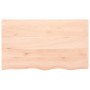 Ripiano a Parete 100x60x(2-4) cm Massello Rovere Non Trattato