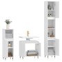 Set di Mobili da Bagno 3 pz Bianco in Legno Multistrato