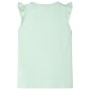 Maglietta da Bambina Maniche Volant Verde Tenue 140