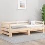 Divano Letto con Letto Estraibile 90x200cm Legno Massello Pino