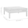 Set Salotto da Giardino 5 pz in Legno Massello di Pino Bianco